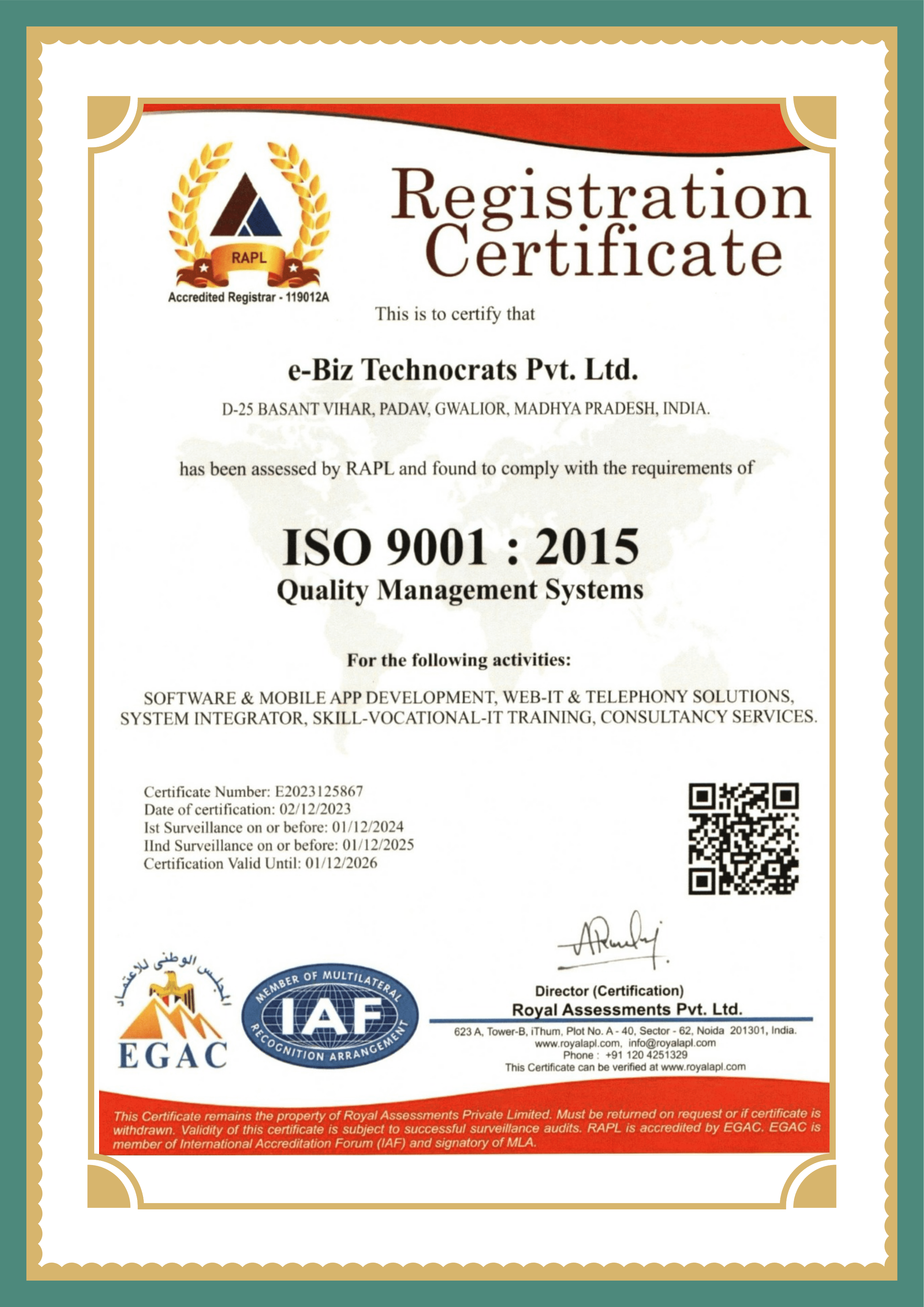 ISO Certificate